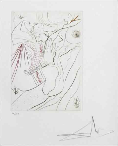 Appraisal: SALVADOR DALI - UNTITLED Etching signed edtion ''x '' Condition