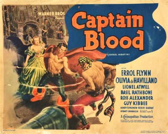 Appraisal: NINETEEN ASSORTED LOBBY CARDS including 'Captain Blood' Warner Bros x