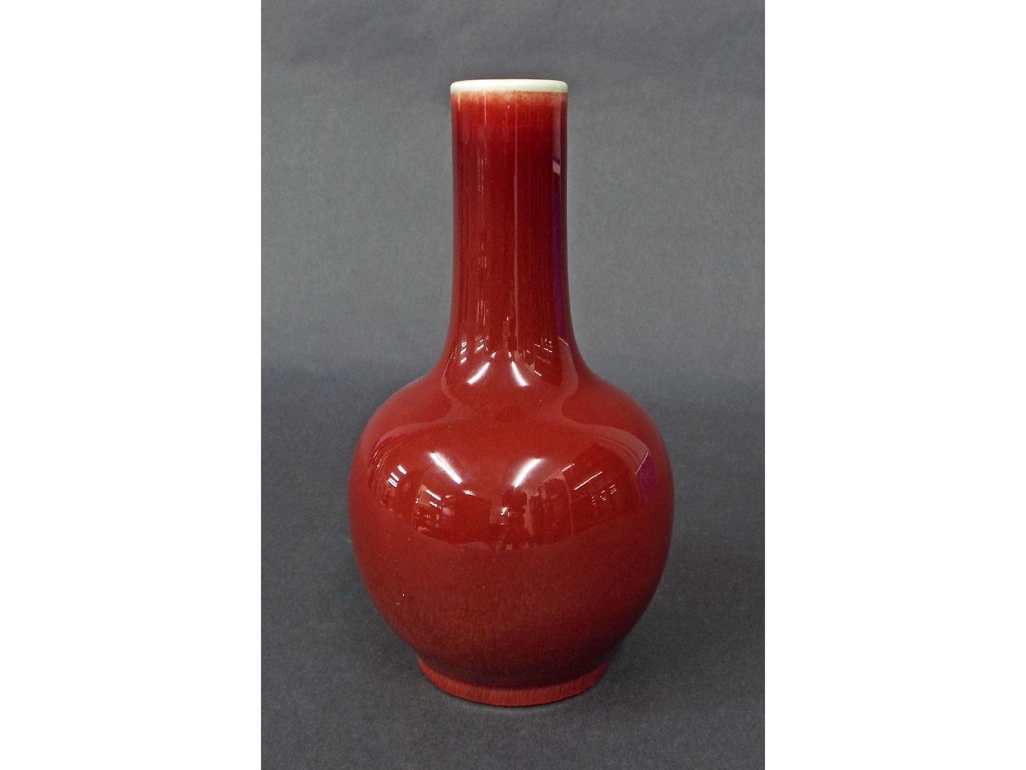 Appraisal: Chinese flamb glaze bottle neck vase high