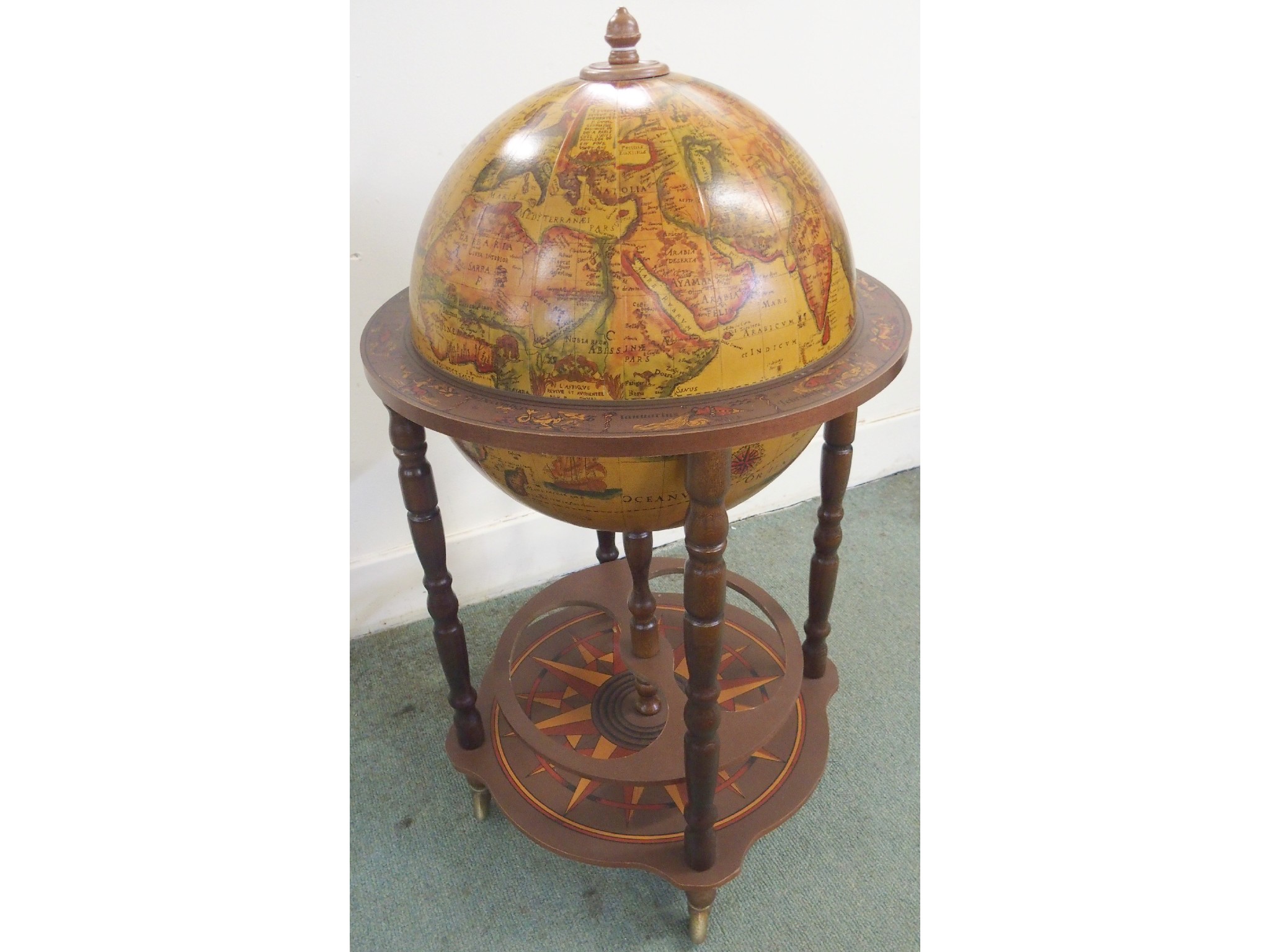 Appraisal: A globe drinks cabinet