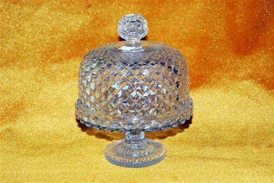 Appraisal: TH C IRISH CUT CRYSTAL LIDDED STANDS Some chip and