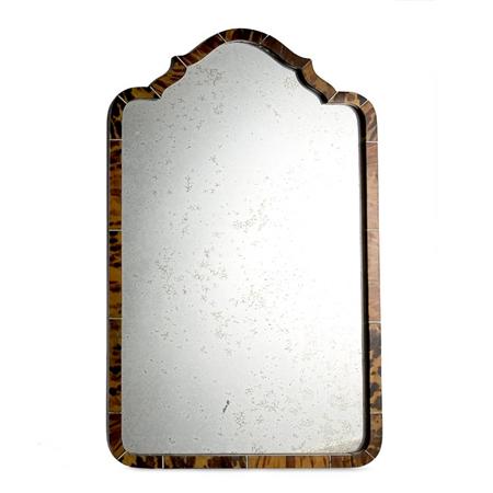 Appraisal: Queen Anne Style Faux Tortoise Shell Veneer Dressing Mirror Estimate