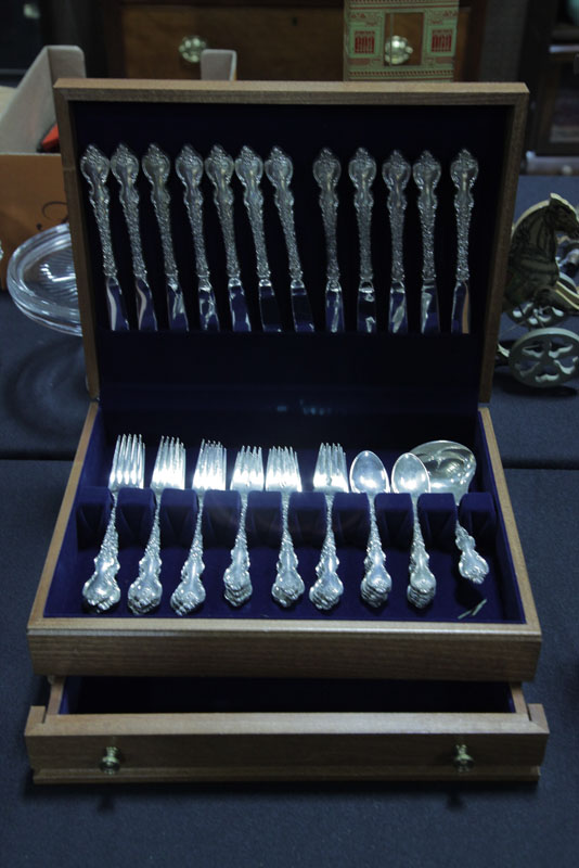 Appraisal: SET OF STERLING SILVER FLATWARE International DuBarry pattern Twelve dinner