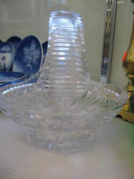 Appraisal: TH CENTURY CUT CRYSTAL BASKET