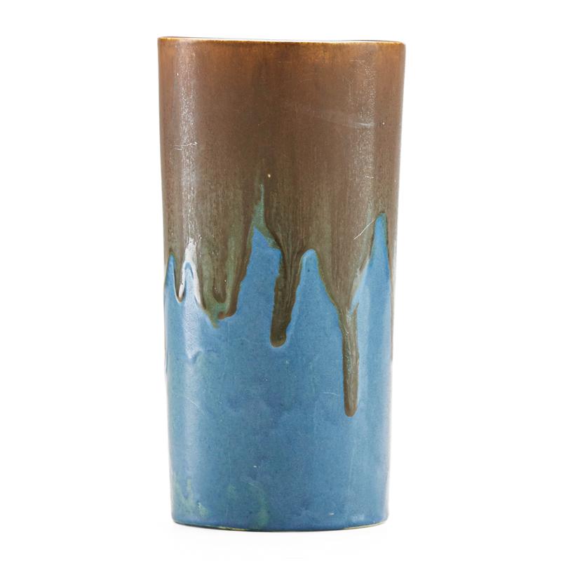 Appraisal: NORTH DAKOTA SCHOOL OF MINES Early drip-glaze vase Condition Report