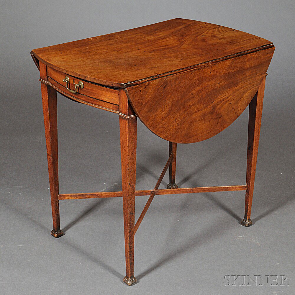 Appraisal: George III Mahogany Pembroke Table early th century with slender