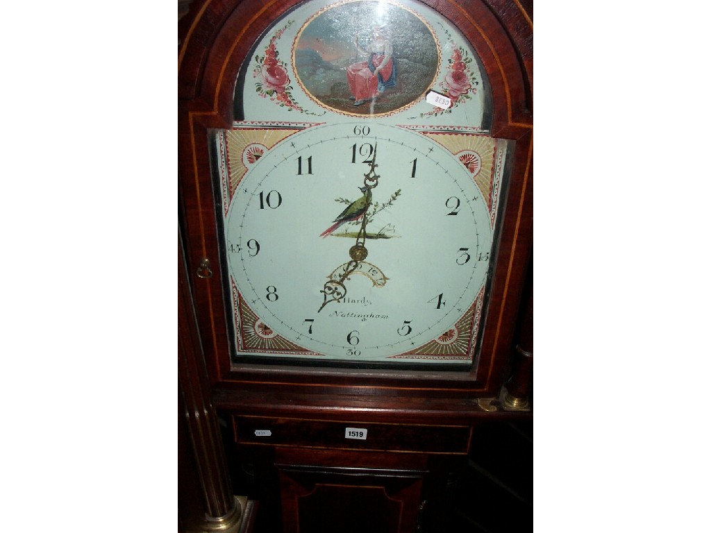 Appraisal: An early th century longcase clock with reeded column supports