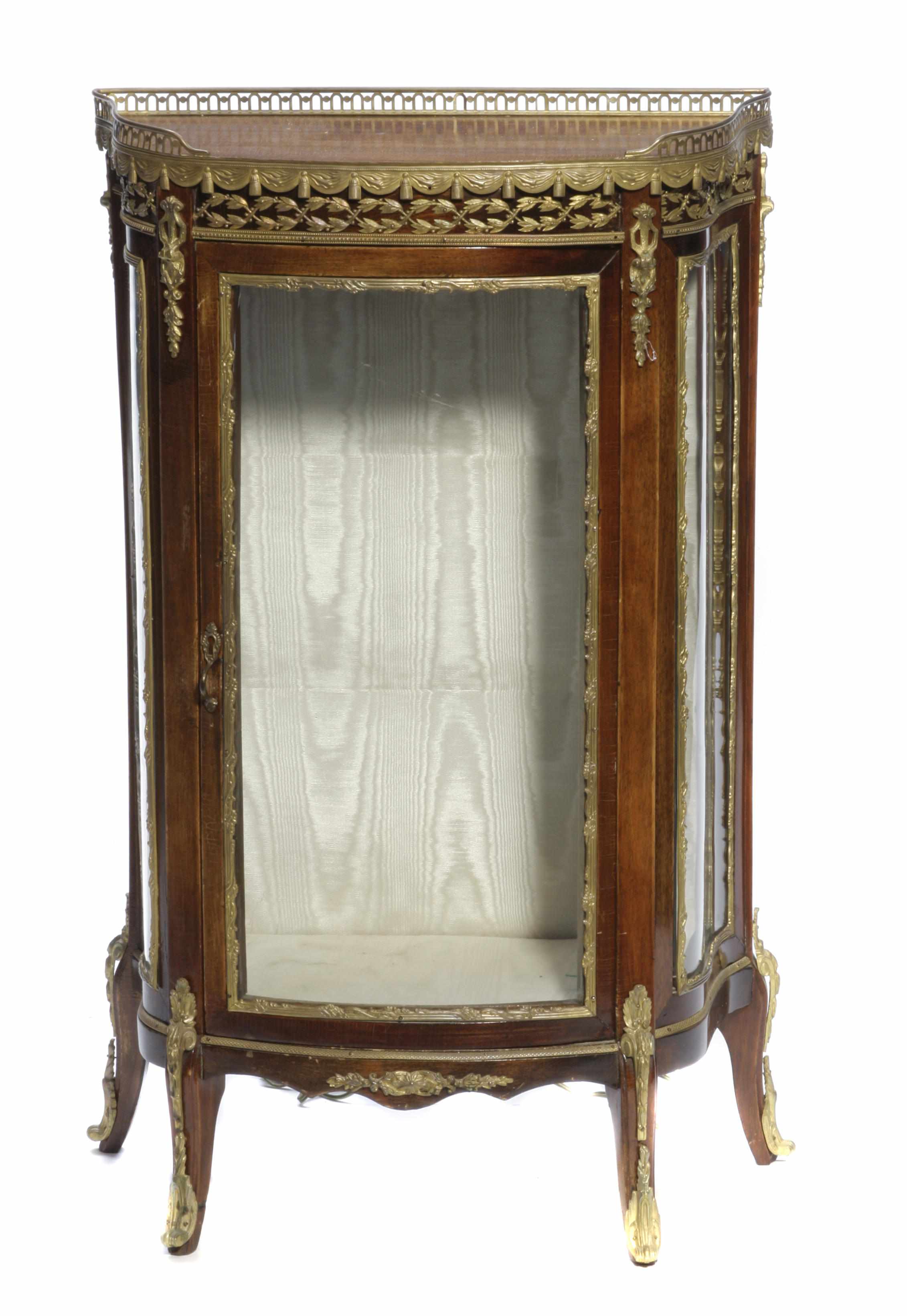 Appraisal: A Louis XV XVI Transitional style gilt metal mounted mahogany