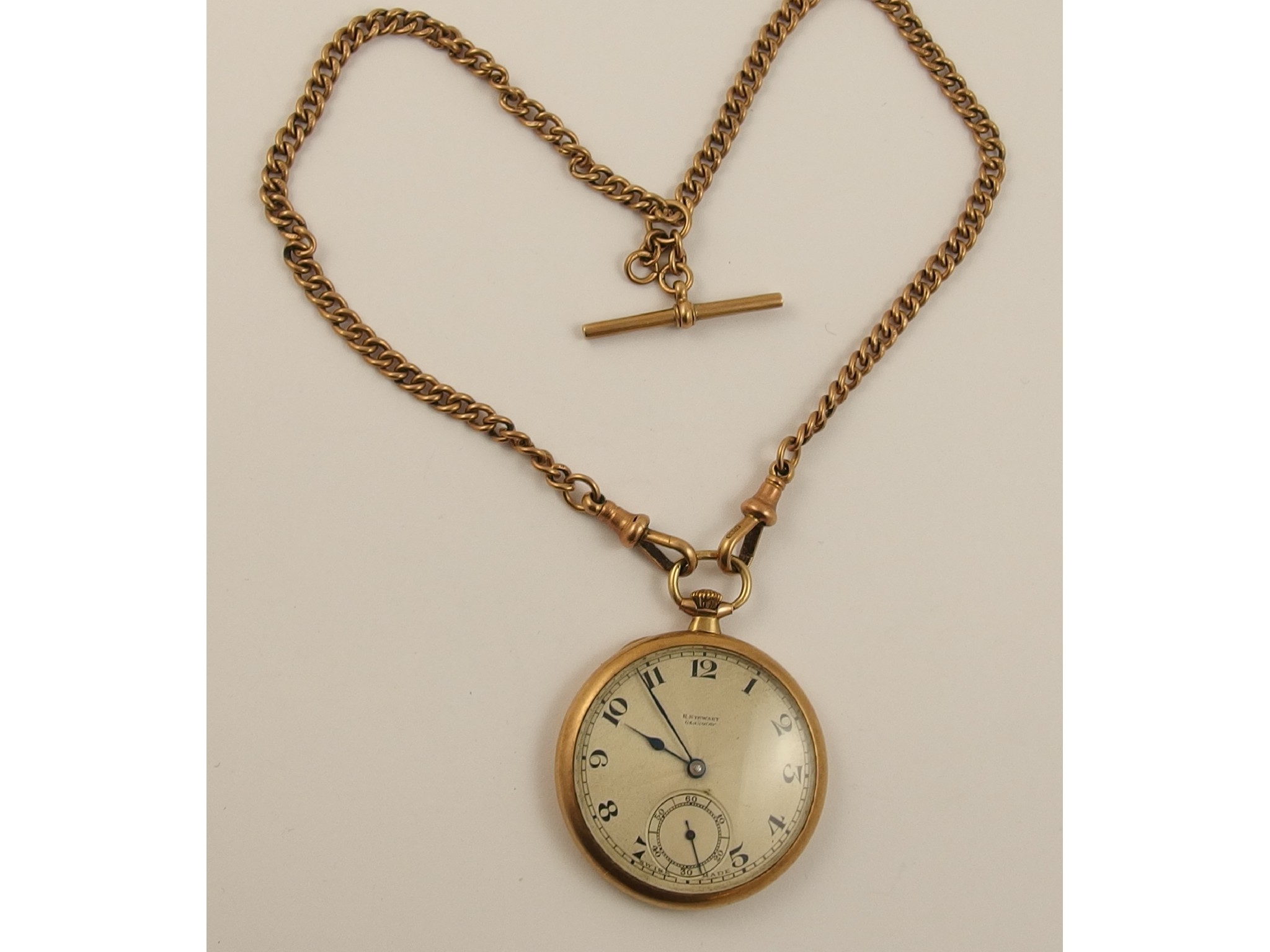 Appraisal: A ct open face pocket watch by R Stewart of