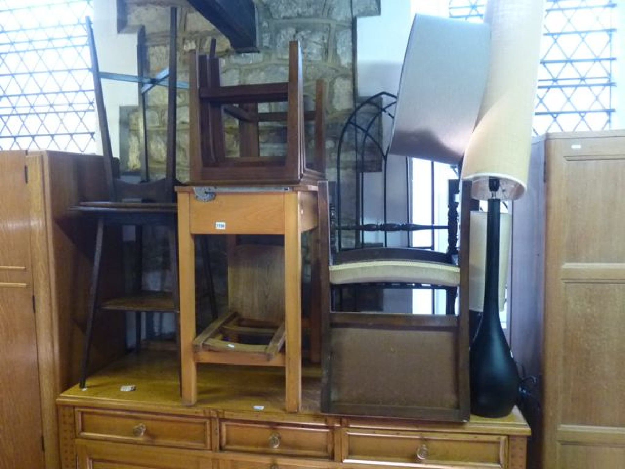 Appraisal: A miscellaneous collection of furniture including a nest of three