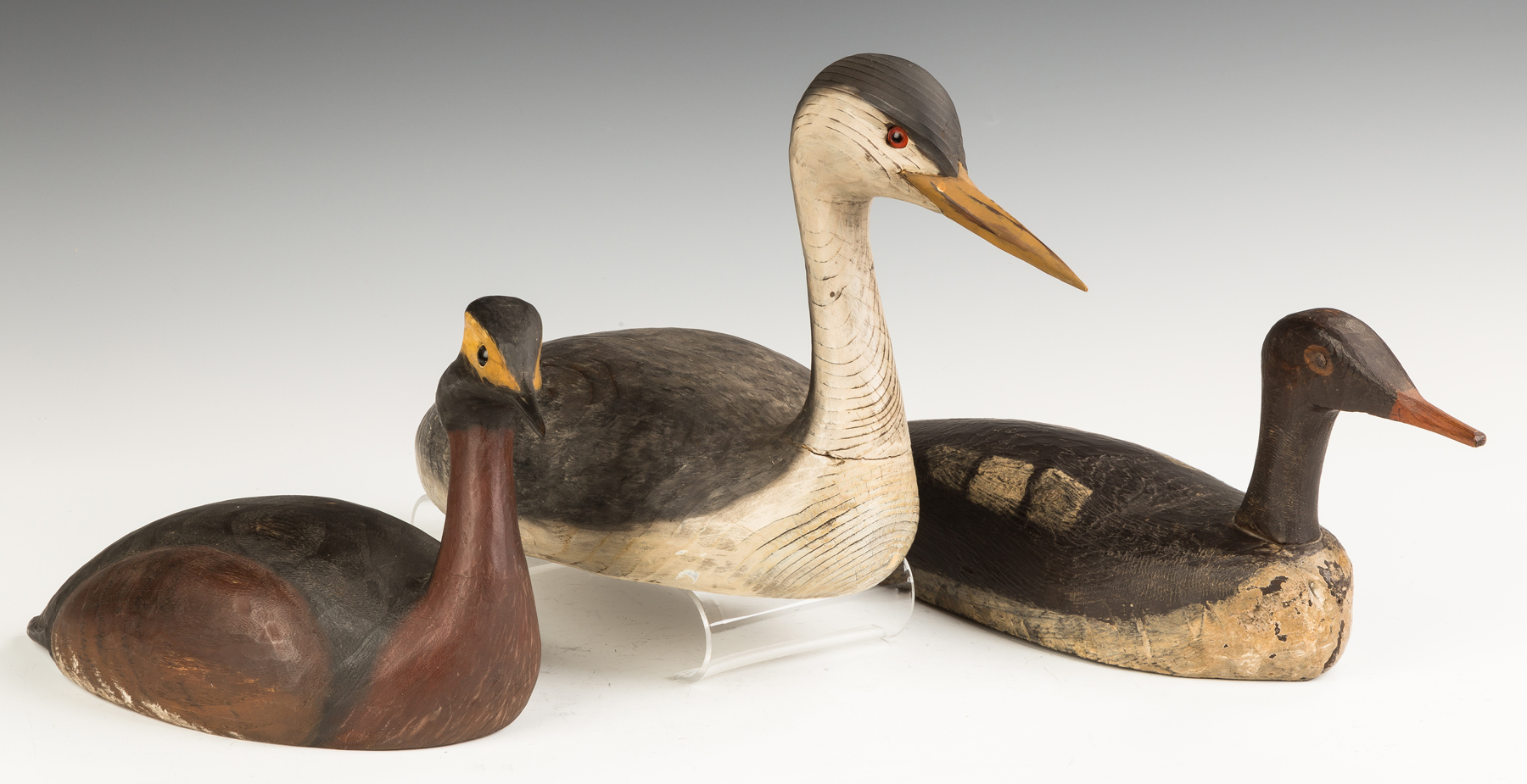 Appraisal: IR Birch Carved and Painted Duck Decoy Signed IR Birch