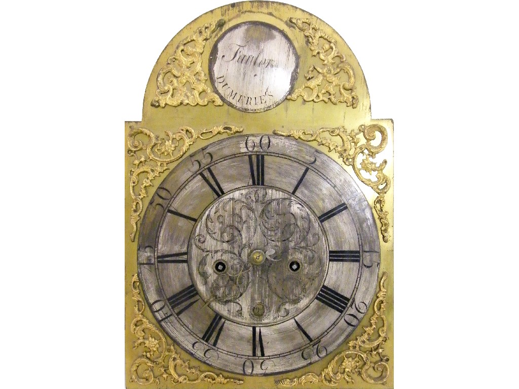 Appraisal: Eight day longcase clock movement the brass arched dial signed