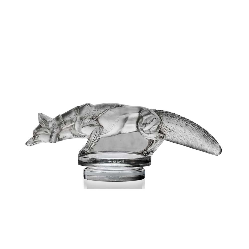 Appraisal: REN LALIQUE FRENCH - RENARD CAR MASCOT NO designed clear