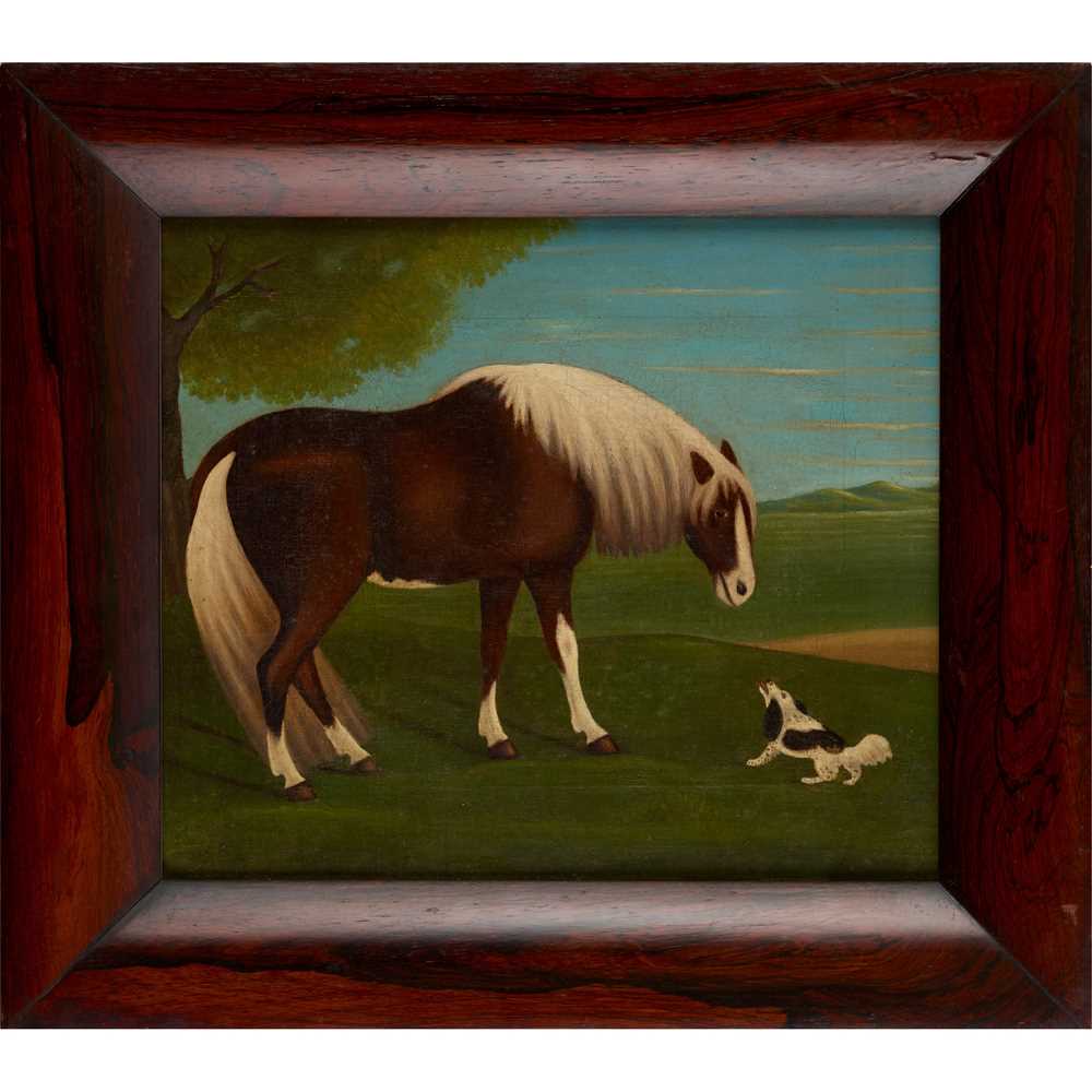 Appraisal: Y TH CENTURY ENGLISH SCHOOL NAIVE PAINTING OF A HORSE