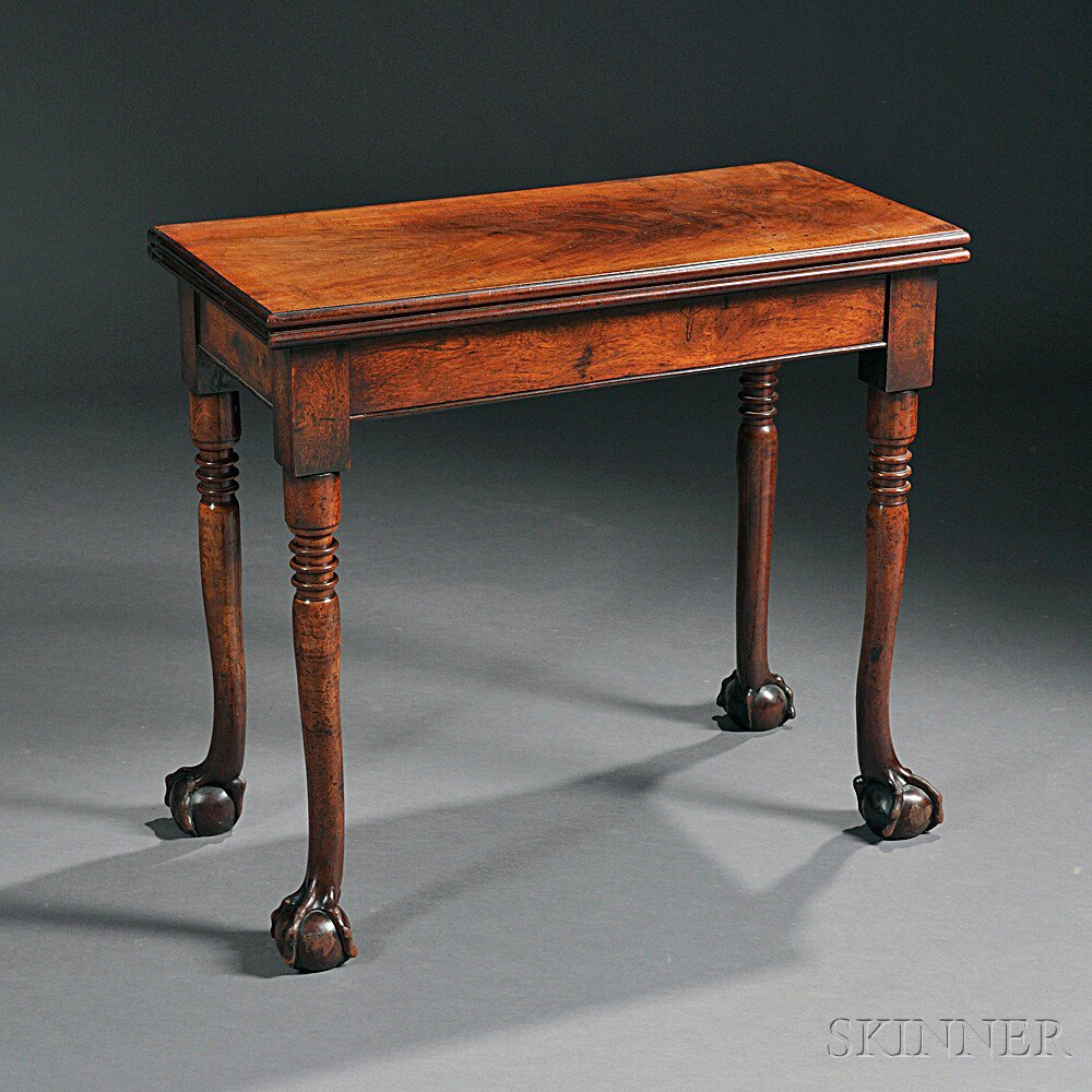 Appraisal: George III Provincial Mahogany and Elm Games Table early th