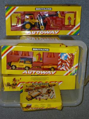 Appraisal: Britains Autoways Models Trailer Tractor and Digger Land Rover and