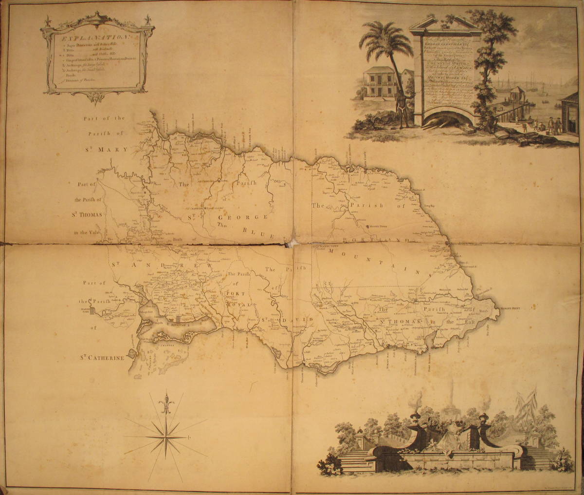 Appraisal: THREE EARLY MAPS OF THE ISLAND OF JAMAICA COVERING THE