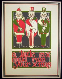 Appraisal: MX Missile Christmas CONTEMPORARY POSTER Artist Details This lot consists