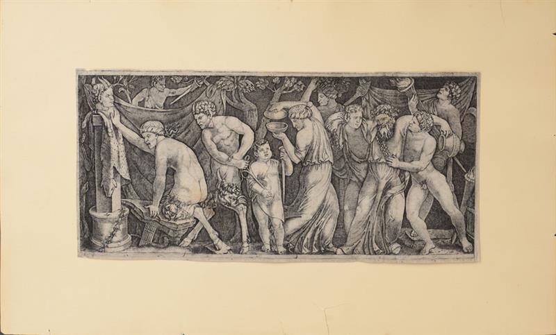 Appraisal: MARCANTONIO RAIMONDI c -c BACCHANAL Engraving on wove paper with