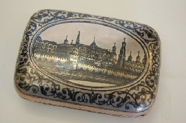 Appraisal: TH CENTURY RUSSIAN SILVER NIELLO BOX