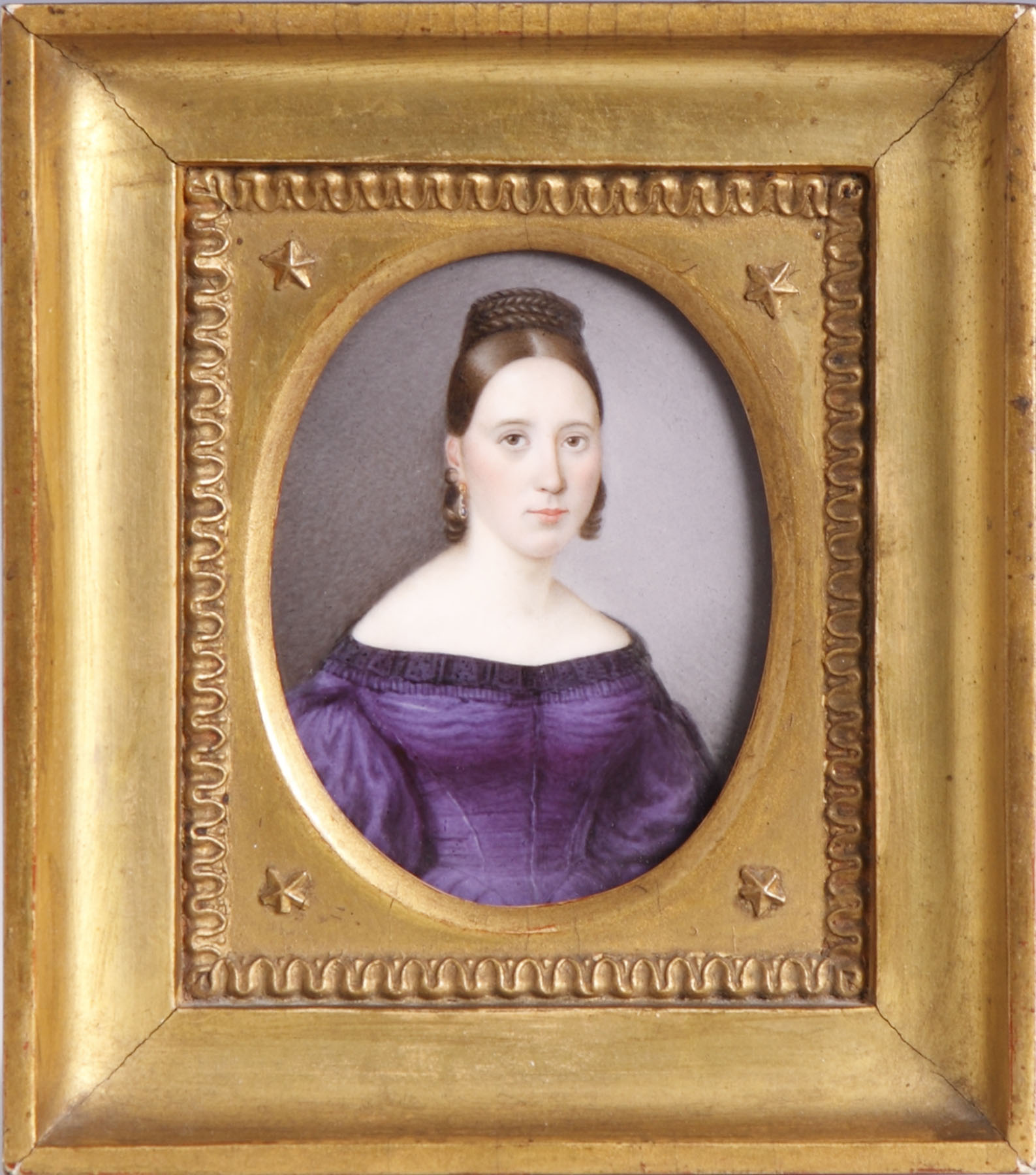 Appraisal: Painting on Porcelain Painting on Porcelain of a young lady