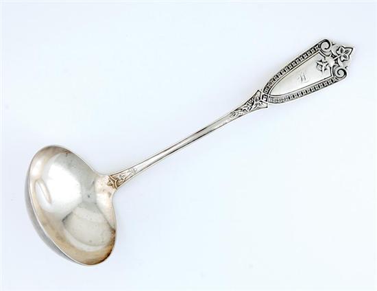 Appraisal: American sterling ladle of Southern interest circa Ivy pattern by