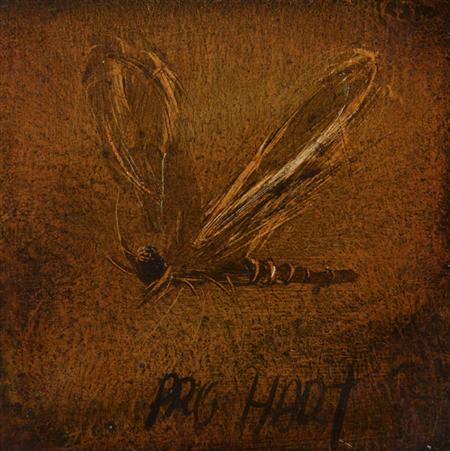 Appraisal: PRO HART AUSTRALIAN - NO INSECT Signed oil on panel