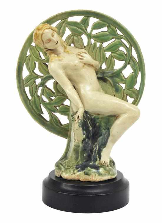 Appraisal: MARGUERITE MAHOOD - A RARE EARTHENWARE FIGURE OF A FEMALE