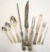 Appraisal: PRESENTATION FLATWARE SET - Sixty-nine piece sterling heavy repousse Scroll