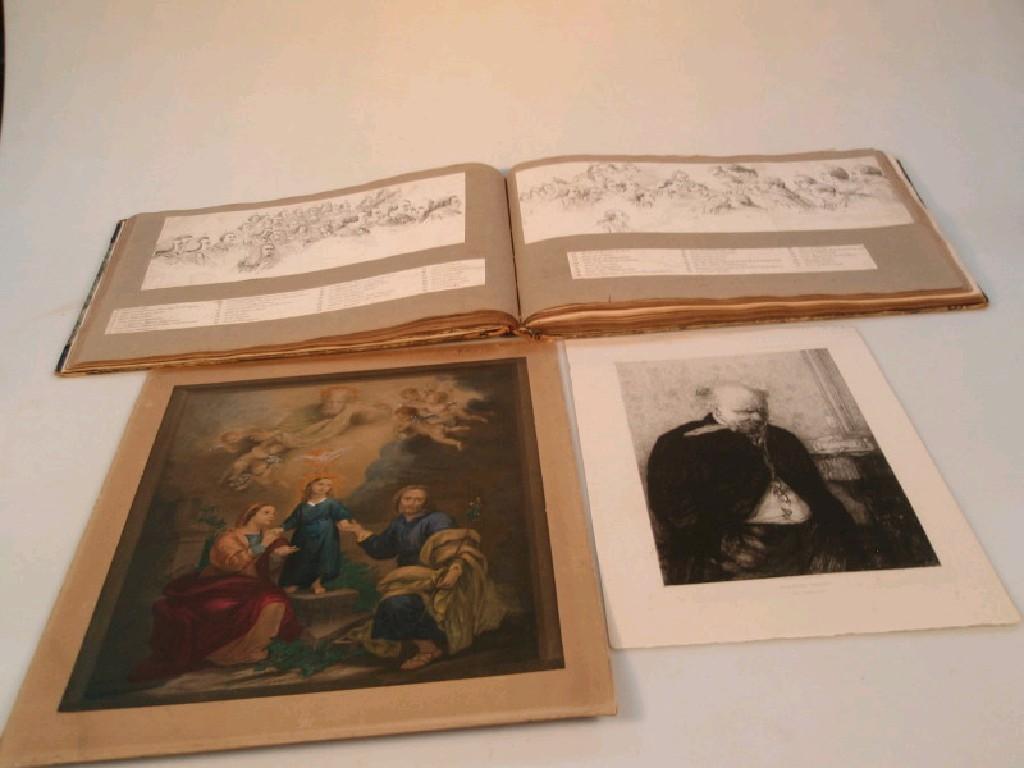 Appraisal: A Victorian scrap book and a quantity of loose prints