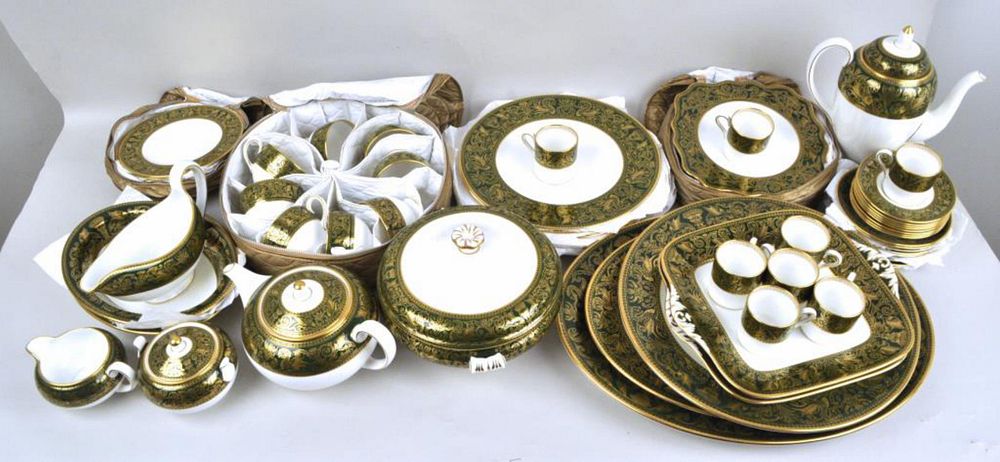 Appraisal: Wedgwood Porcelain Partial Service in the Florentine pattern comprising dinner