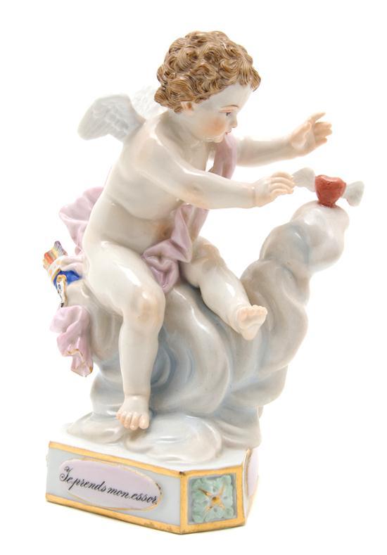 Appraisal: Meissen Porcelain Figural Group Je Piends Mo Esser depicting Cupid