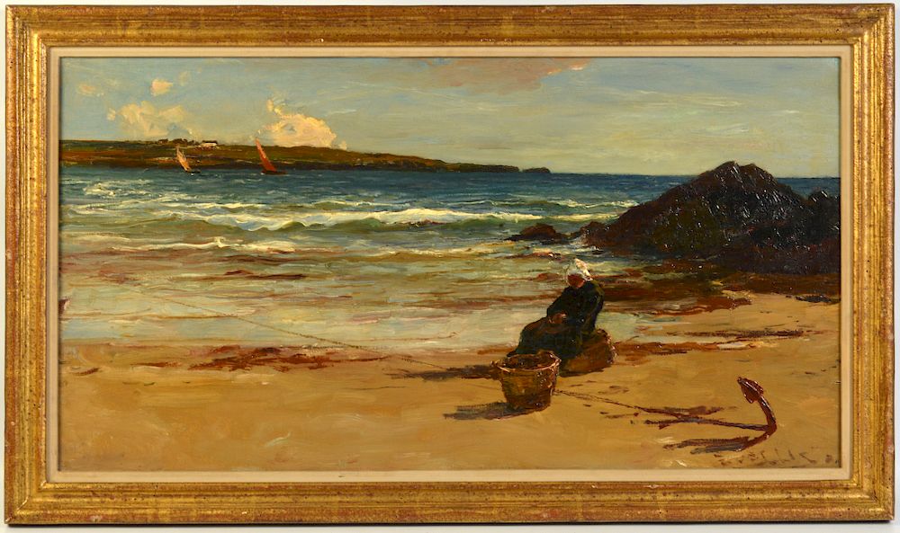 Appraisal: Fremont Ellis Manner of 'Woman on the Beach' O C