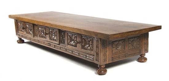 Appraisal: n Italian Refectory Table with rectangular top over a frieze