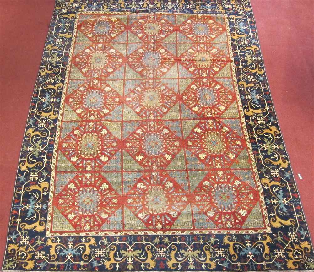 Appraisal: TURKISH MEIER WOOL RUG Approx ' x ' Provenance From