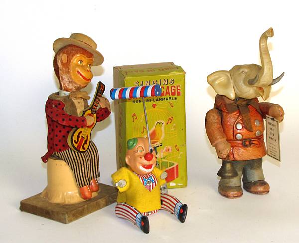 Appraisal: Celluloid toy grouping Lot includes th Century celluloid toys from