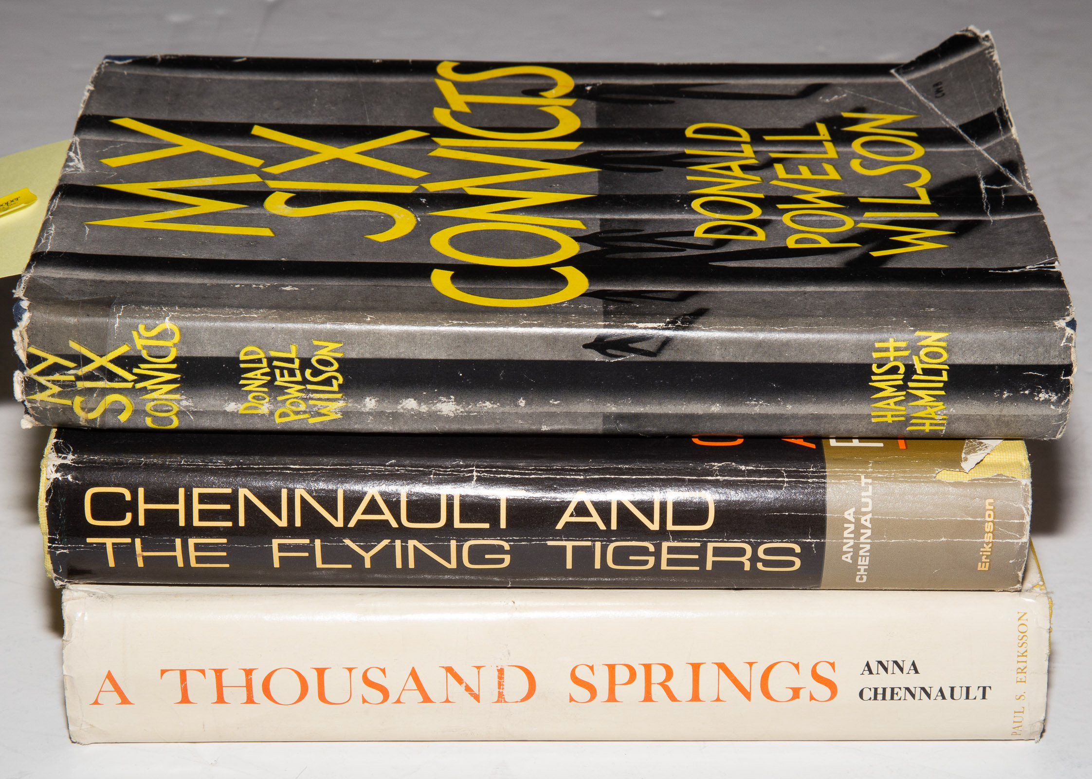 Appraisal: THREE SIGNED FIRST EDITION BOOKS Comprising Anna Chennault A THOUSAND