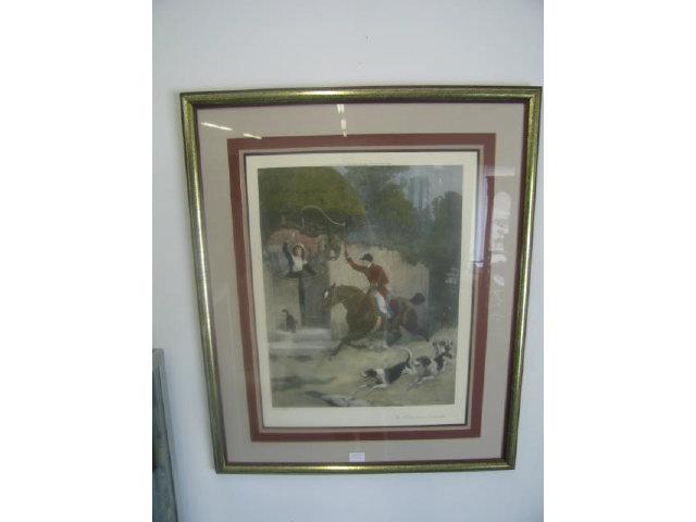 Appraisal: Fox Hunt Print The Huntsman Courtship