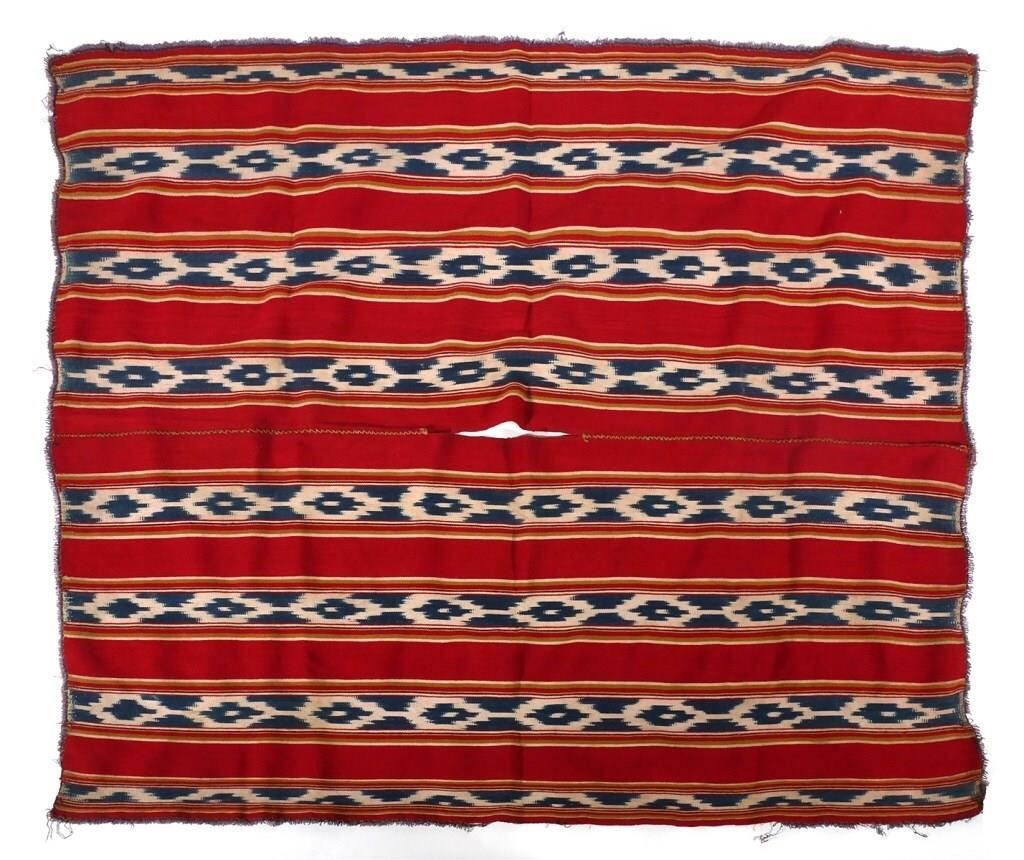 Appraisal: Old South American hand woven poncho possibly from the Tapacari