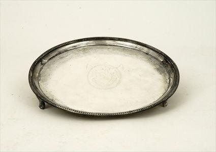 Appraisal: George III Silver Salver London maker's mark IS in diam