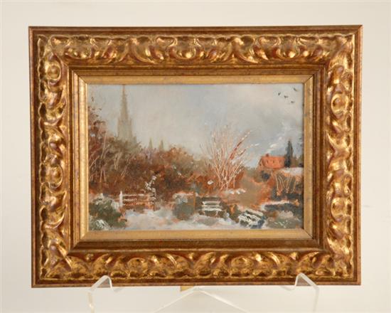 Appraisal: Jane B Larew View of Ulm Donau Germany Oil on