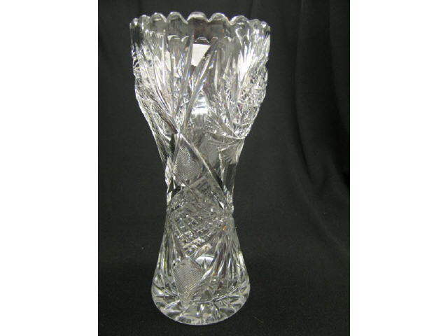 Appraisal: Brilliant Period Cut Glass Vase corset shape