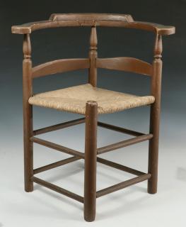 Appraisal: RARE CHILD'S CORNER CHAIR th c Diminutive Corner Chair in