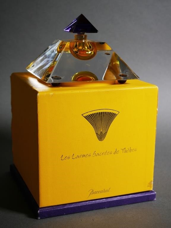 Appraisal: BACCARAT Les Larmes Sacrees de Thebes perfume in pyramid shaped