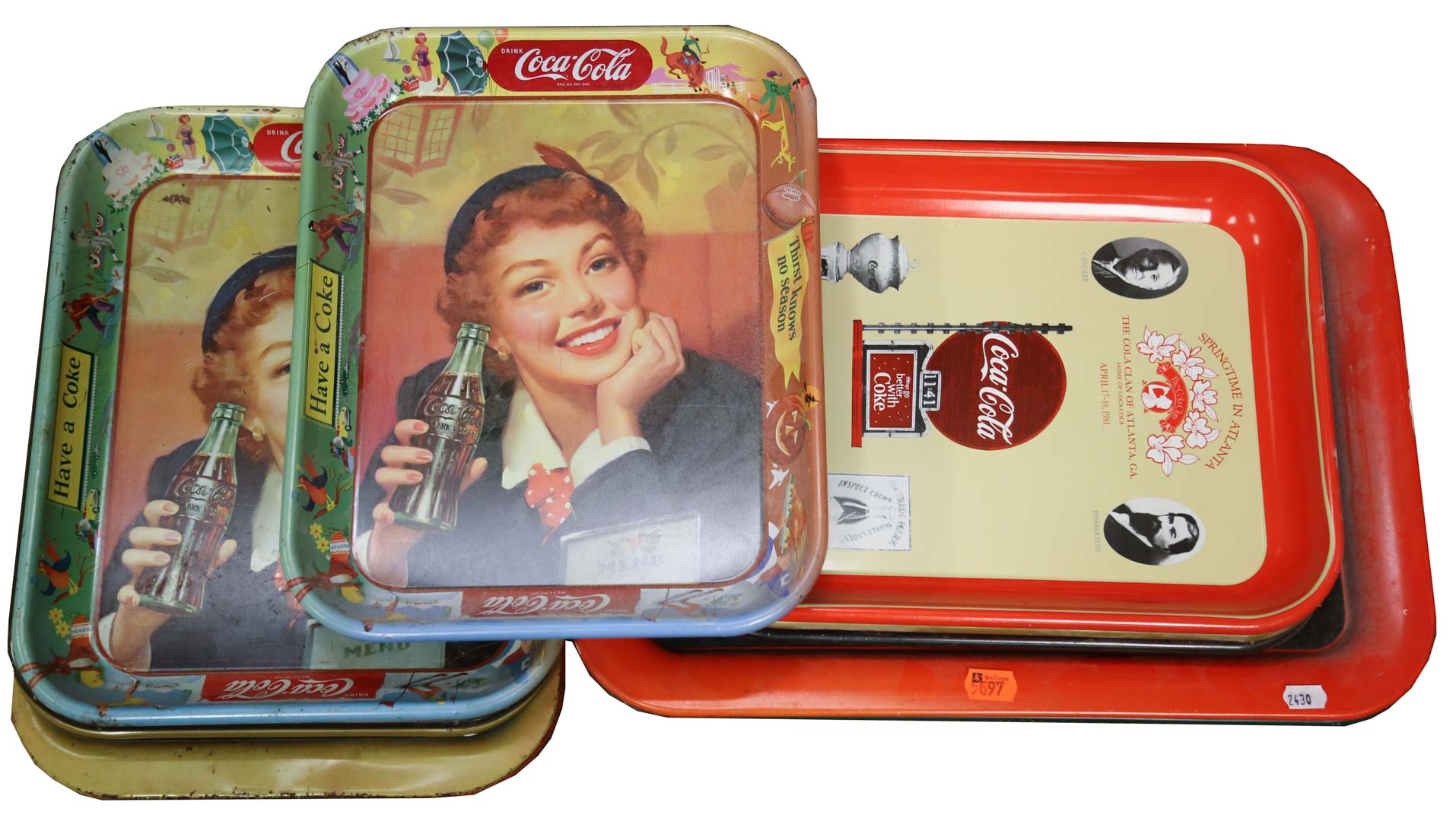 Appraisal: Assortment of Coca-Cola trays Undernumber