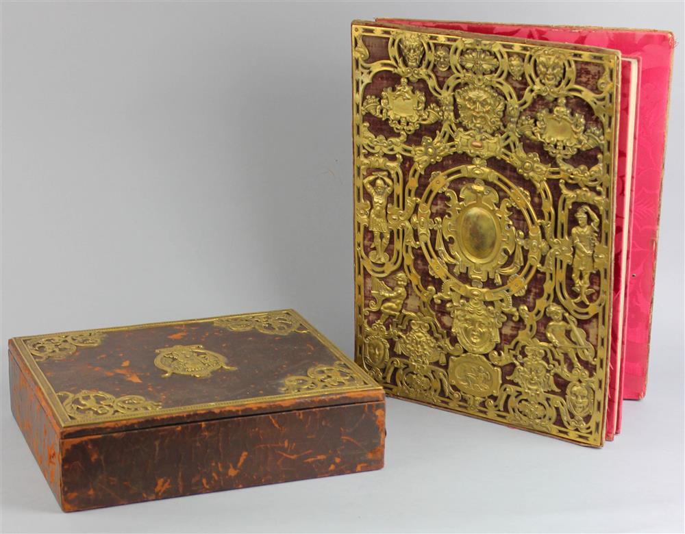 Appraisal: GILT BRONZE FOLIO COVER IN THE MANNER OF EF CALDWELL