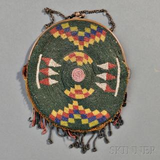 Appraisal: Northern Plains Beaded Hide Pouch c last quarter th century