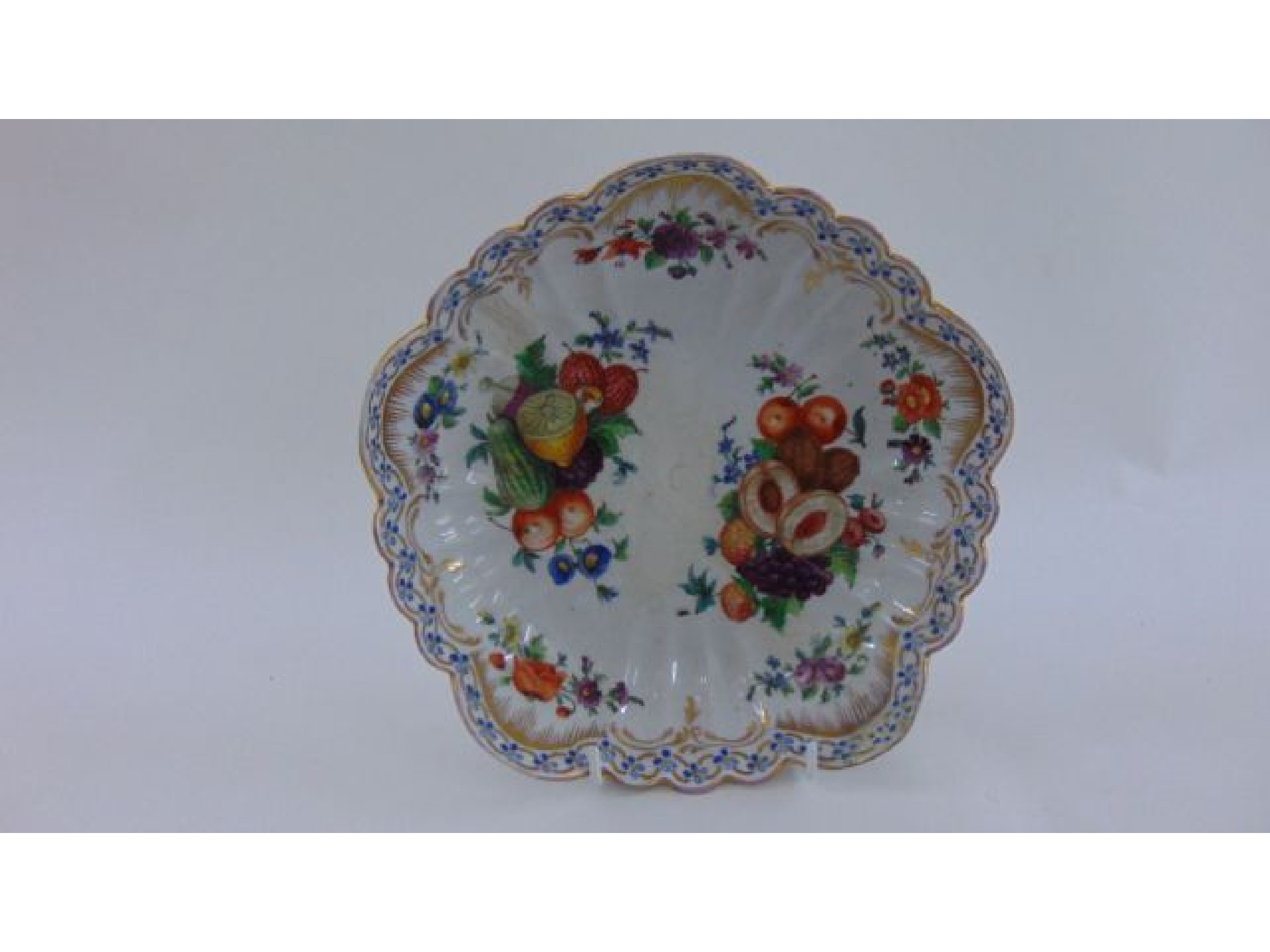 Appraisal: A th century continental low dish with hand painted floral