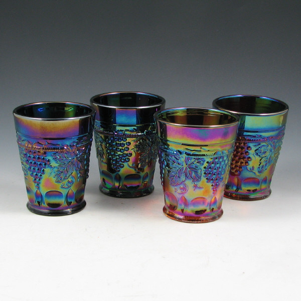 Appraisal: St Clair Joe Carnival Grape Tumblers Four Lot of four