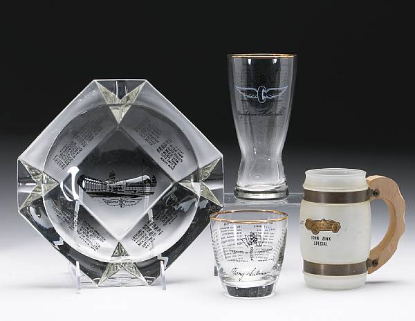 Appraisal: A collection of commemorative Indianapolis glassware comprising beer mugs some